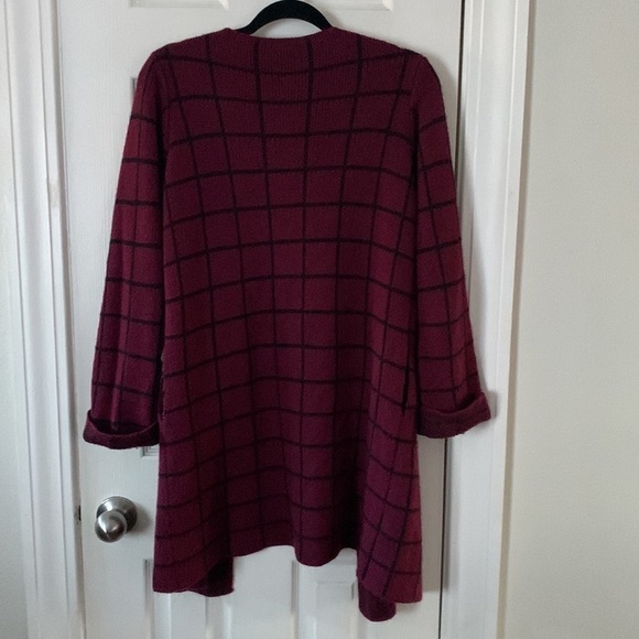 MASSINI Long Wine & Black Cardigan Siza M - Picture 5 of 7